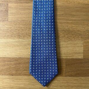 Hermès tie - Blue geometric arrow-pattern 7006 TA